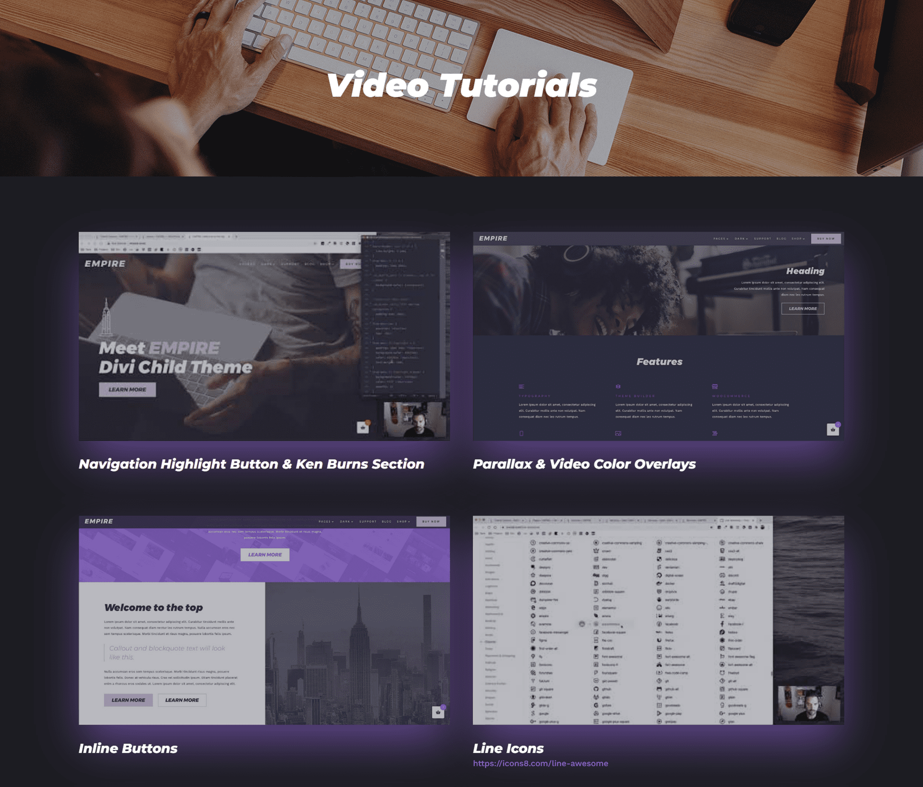 Tutoriale video Empire Divi Child Theme