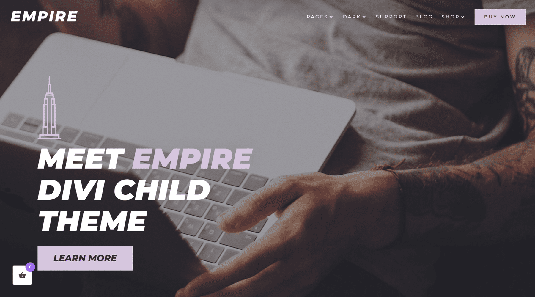 Empire Divi Child Theme Home Hero