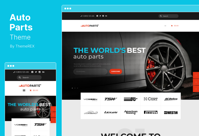 Tema AutoParts - Negozio di ricambi auto e servizi automobilistici Tema WordPress