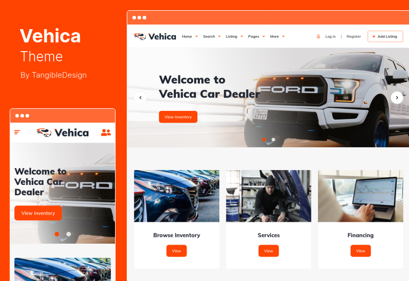 Vehica Theme - Dealer Mobil & Daftar Otomotif Tema WordPress