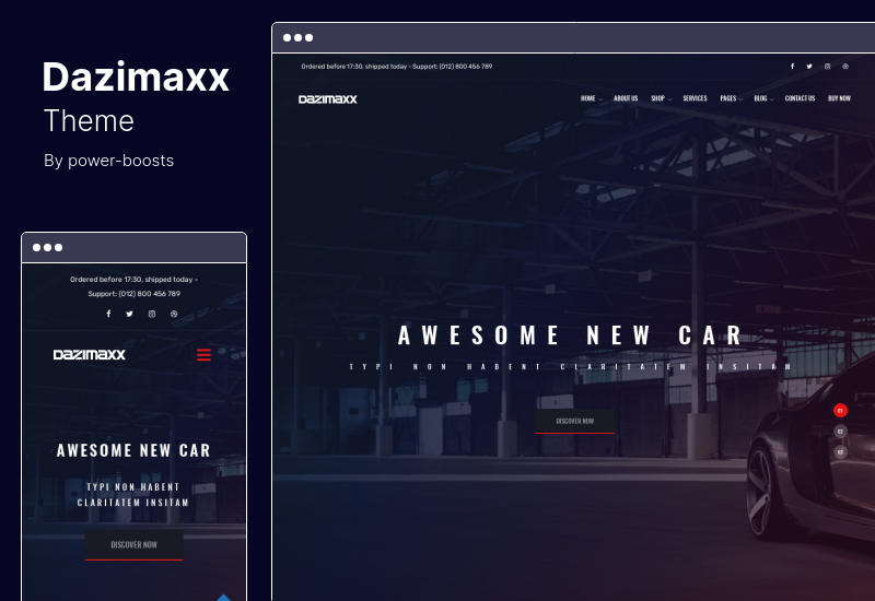 Dazimaxx Theme - тема WordPress для автомобильного дилера