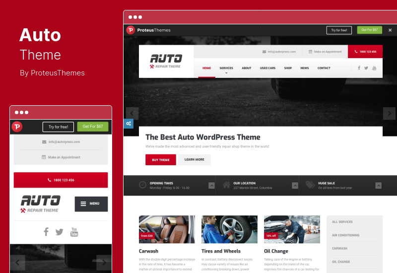 Auto Theme — motyw WordPress dla mechaników, dealerów samochodowych i warsztatów naprawczych