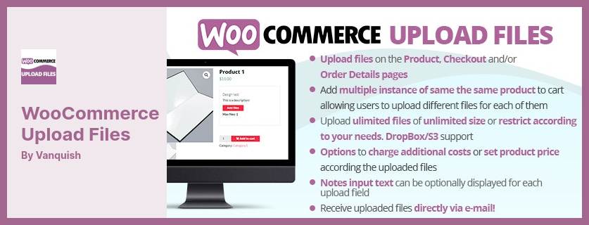 Plugin File Unggah WooCommerce - Unggah File Pada Detail Pesanan atau Halaman Checkout Produk