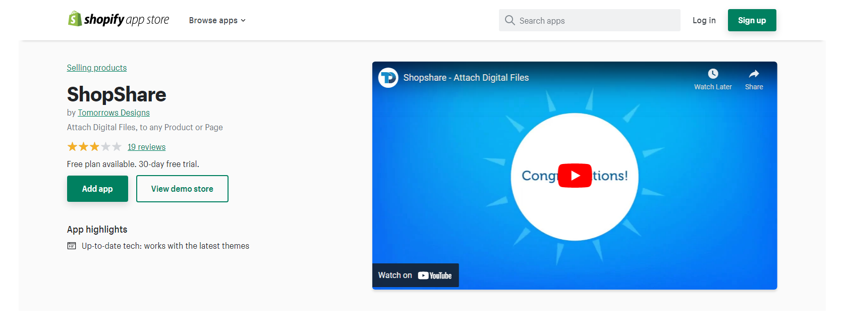 ShopShare - Descargas digitales de Shopify