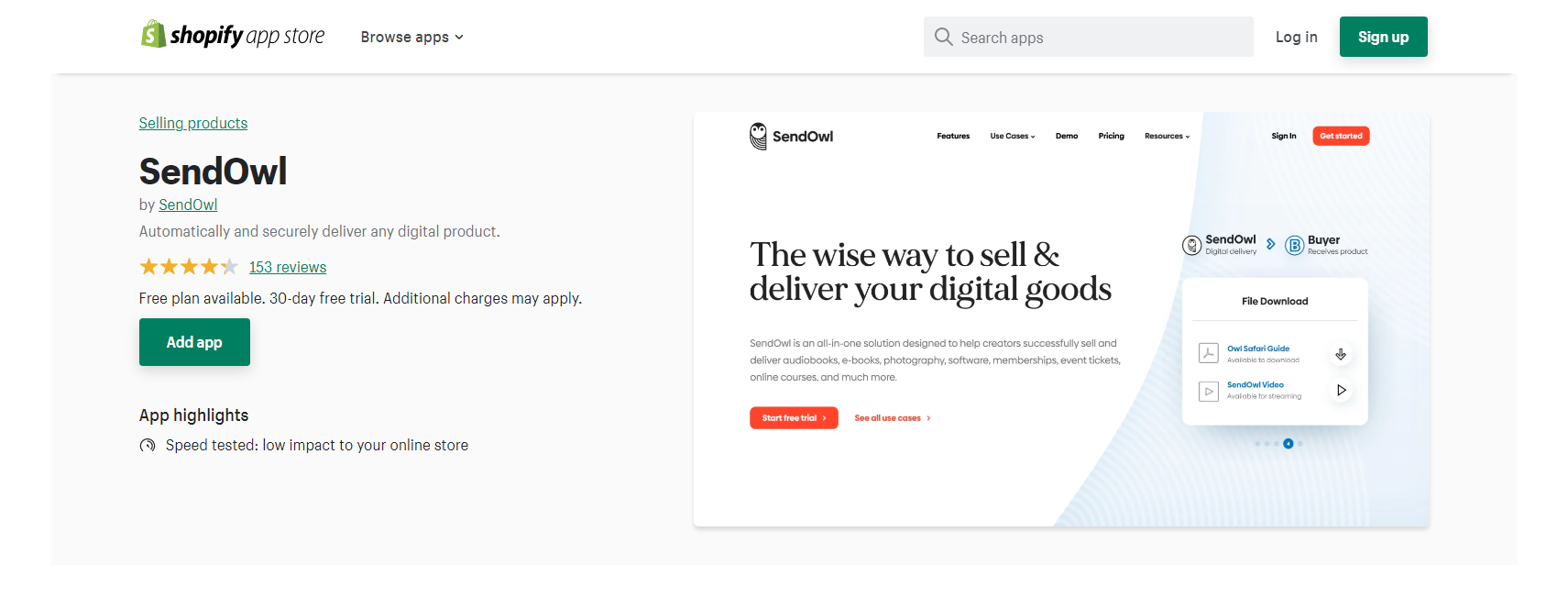 SendOwl - Descargas digitales de Shopify