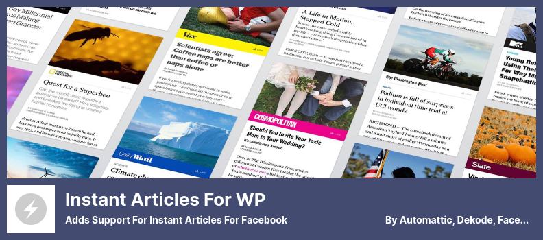 Instant Articles for WP Plugin - 添加对 Facebook 即时文章的支持