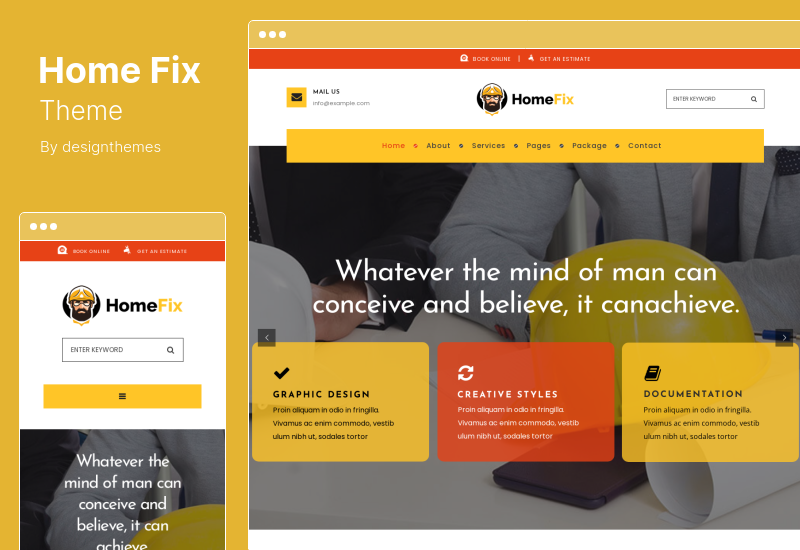 HomeFix 主題 - 管道工、雜工維護 WordPress 主題