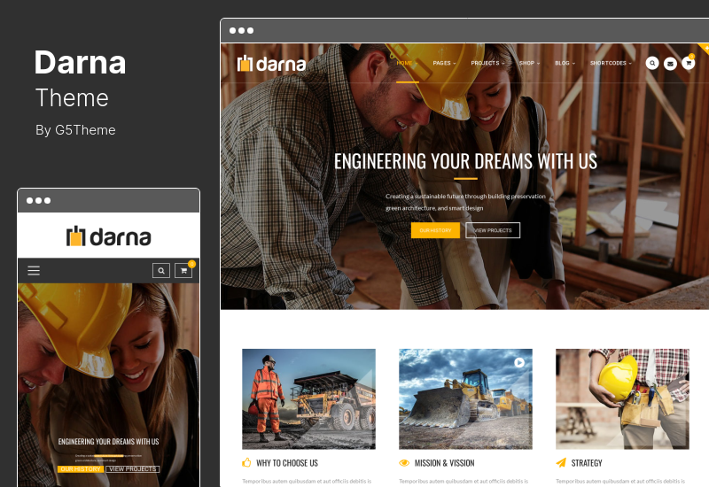 Darna Theme - Tema de WordPress para edificios y construcciones