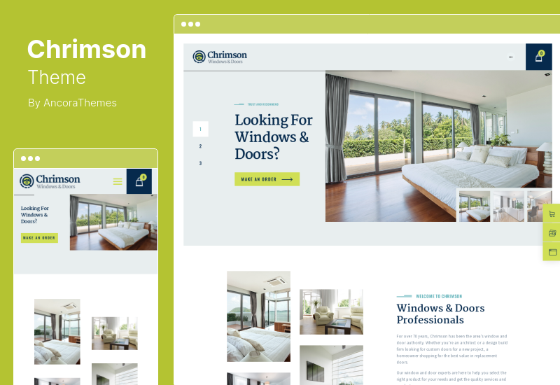 ธีม Chrimson - ร้านบริการ Windows & Doors WordPress Theme