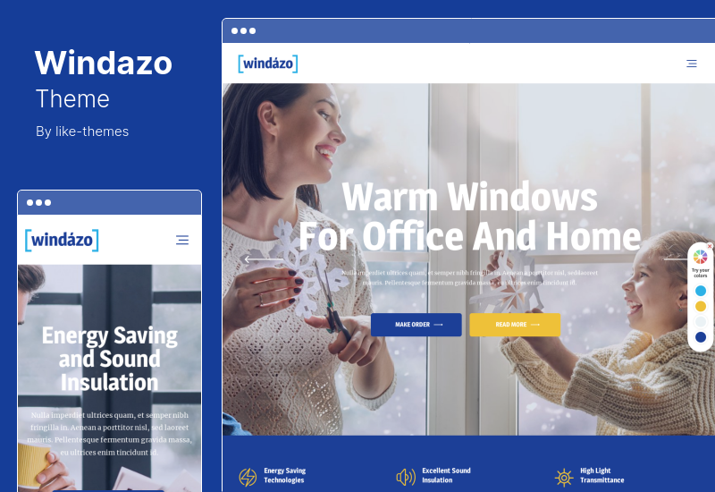 Windazo 主题 - 塑料门窗 WordPress 主题