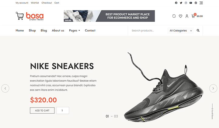  shoe store WordPress themes