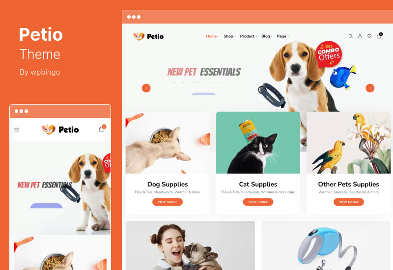 Tema Petio - Tema WooCommerce pentru magazinul de animale de companie