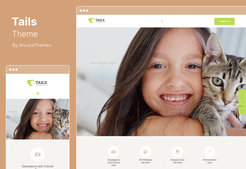 Tails Theme - Klinik Hewan, Perawatan Hewan Peliharaan & Tema WordPress Hewan