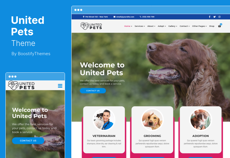 United Pets Theme - Pet Shop & Veterinary WordPress 테마