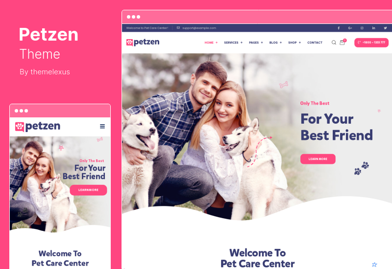 Tema Petzen - Tema WordPress Pet Care Shop