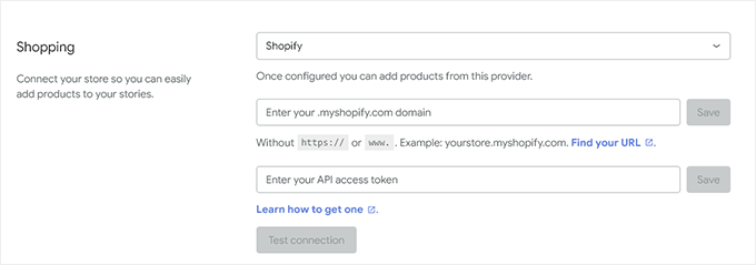 Shopify entegrasyonu