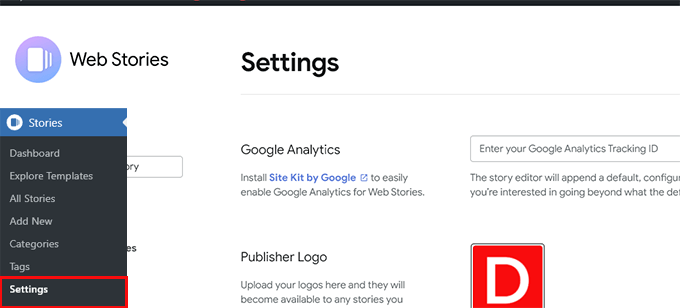 Storie web Google Analytics