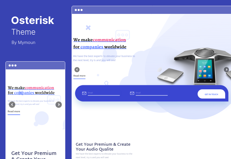 ธีม Osterisk - VOIP & Cloud Services WordPress Theme