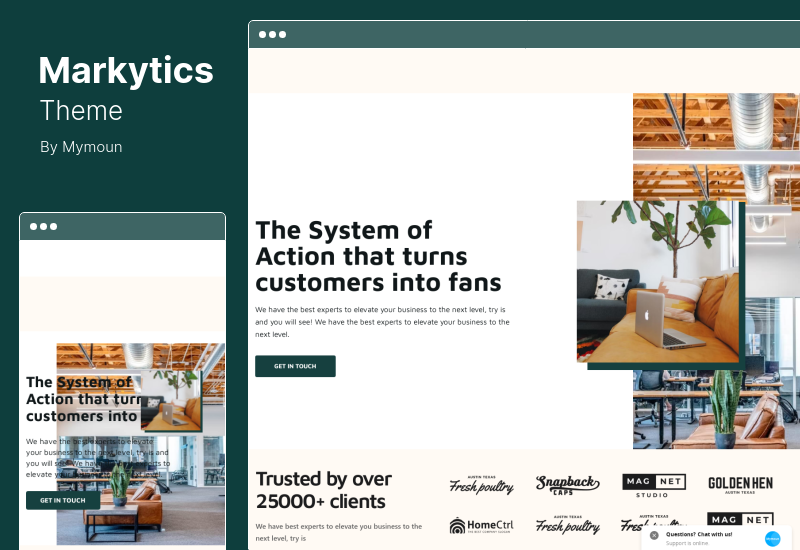 ธีม Markytics - บริการวิจัยตลาด WordPress Theme