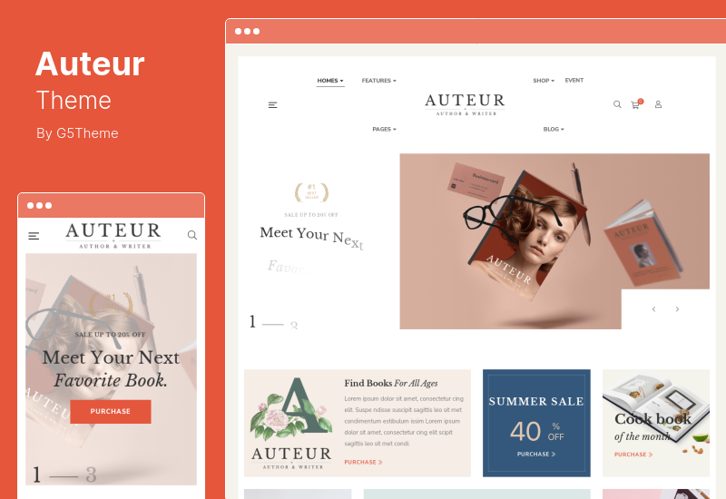 Auteur Theme - 作者和出版商的 WordPress 主题