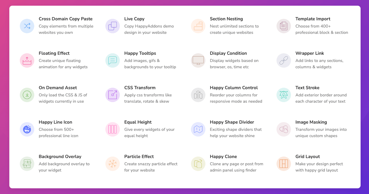 Most Popular Features of HappyAddons
