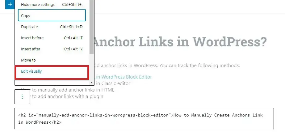 Agregar enlaces de anclaje en Wordpress 7