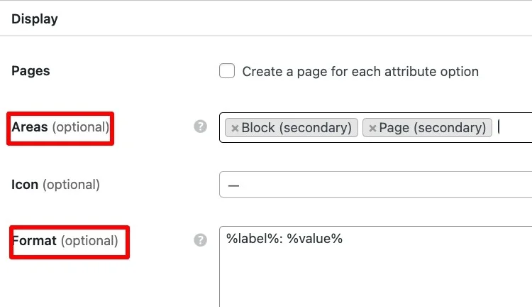 Configuración del formato de visualización de la aplicación para un atributo de proveedor.