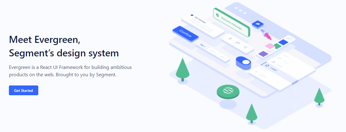 Showing a page mentioning the Evergreen on the left and a picture showing some components on a page in a 3D view on the right