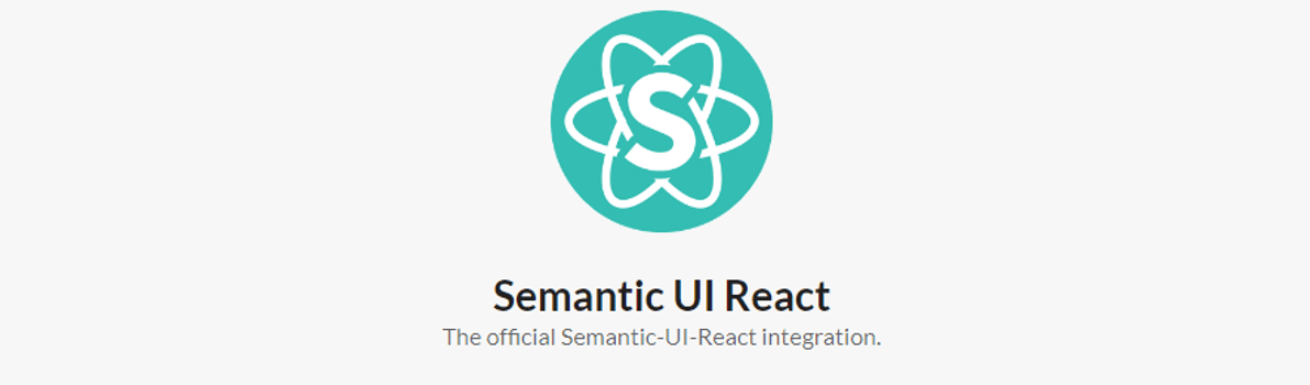 Отображение страницы с упоминанием Semantic UI React под логотипом