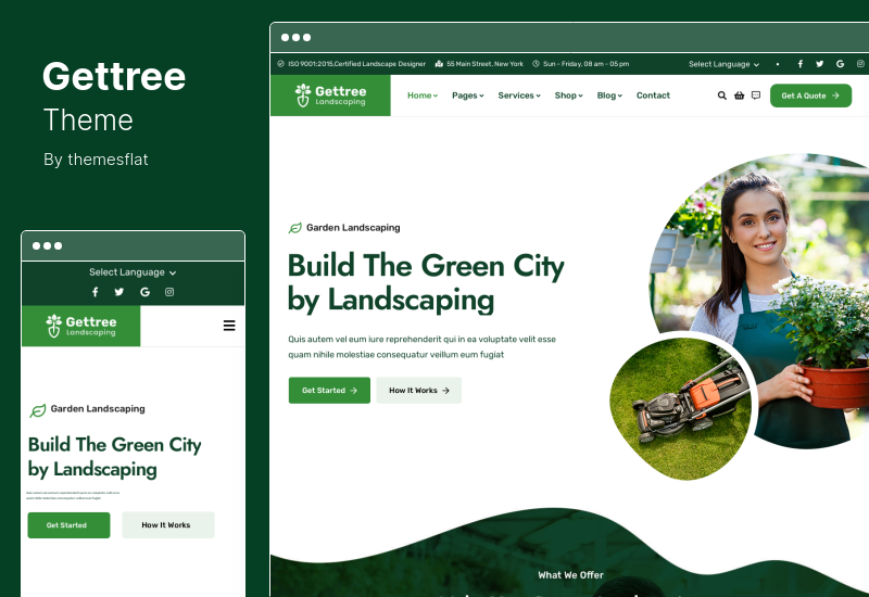 Gettree Theme - Tema de WordPress para jardines y paisajismo