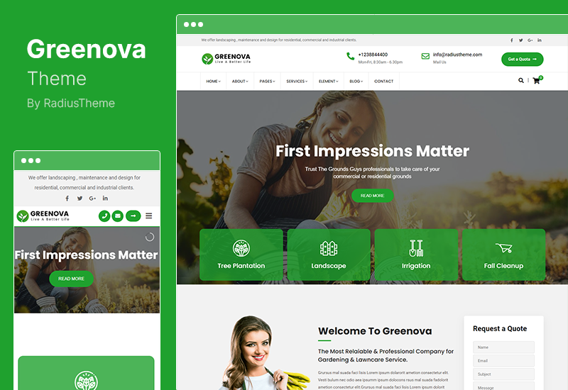 Greenova Teması - Bahçe ve Peyzaj WordPress Teması