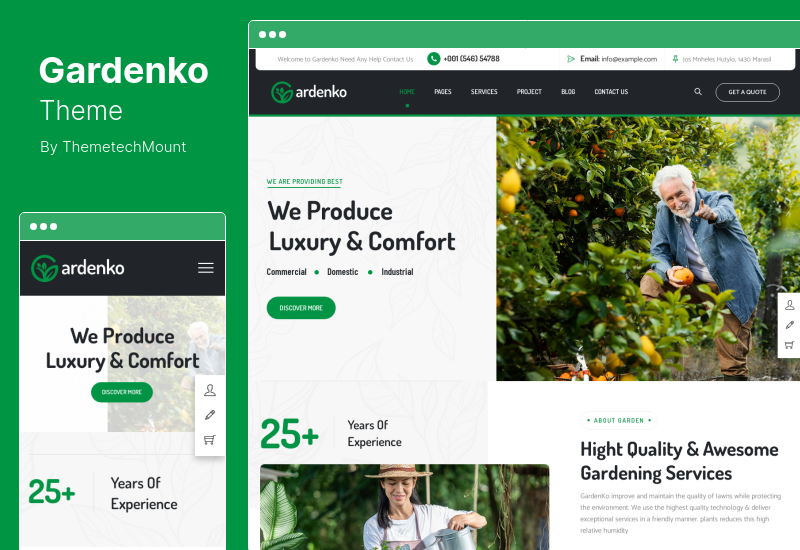 Gardenko Theme — тема WordPress для садоводства и ландшафтного дизайна