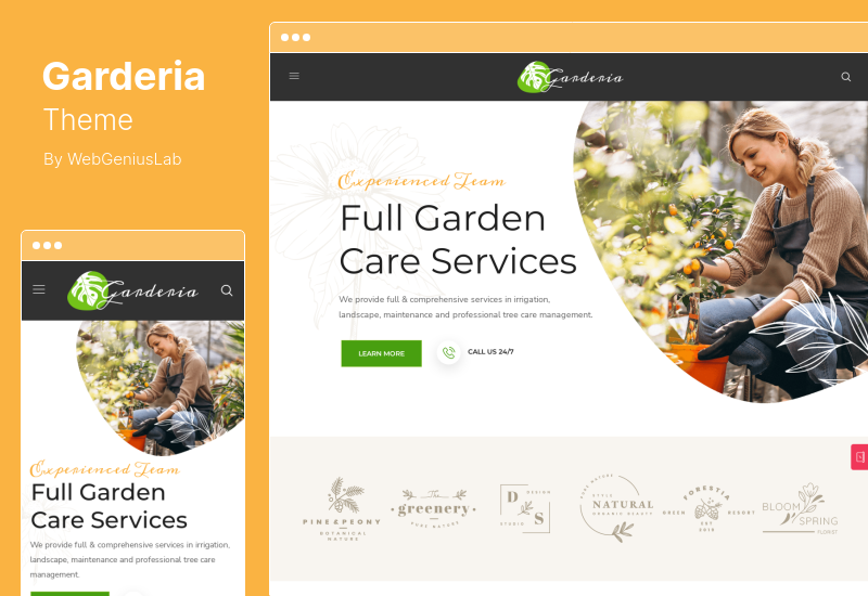 Garderia-Thema - Landschaftsgestaltung und Gartenbau WordPress-Theme