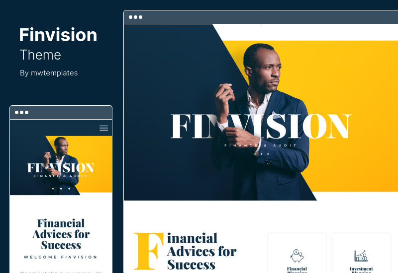 Tema Finvision - Tema WordPress pentru consultanță financiară