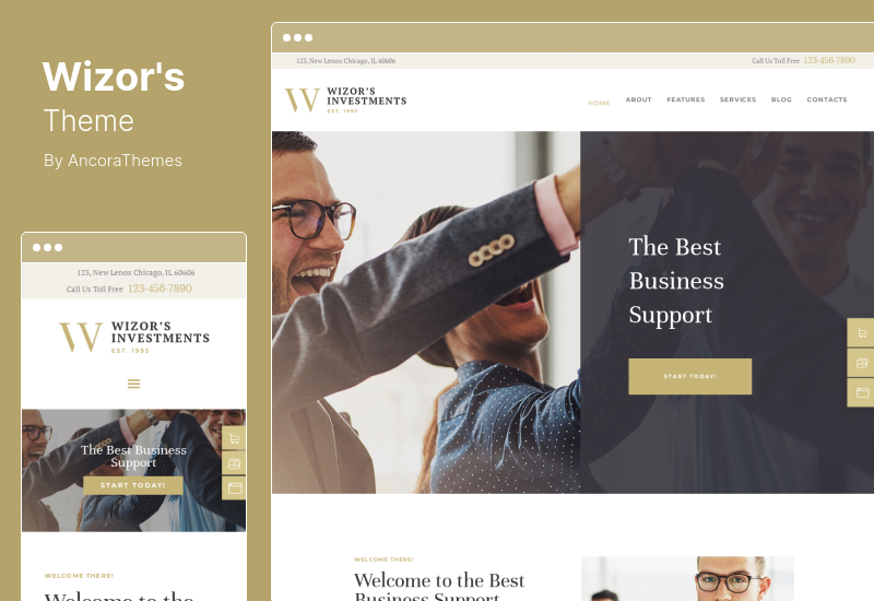 Wizor's Theme - Investments & Unternehmensberatung Versicherung WordPress Theme