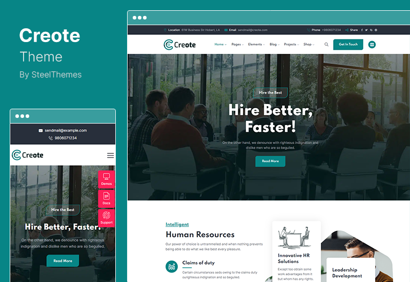 Creote Theme - ที่ปรึกษาธุรกิจ WordPress Theme