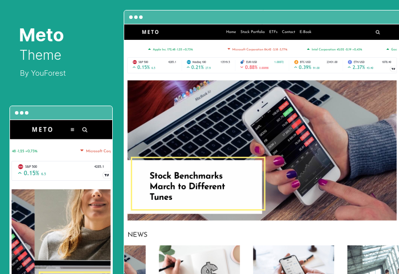 Meto Theme - Tema de WordPress para revista y blog financiero