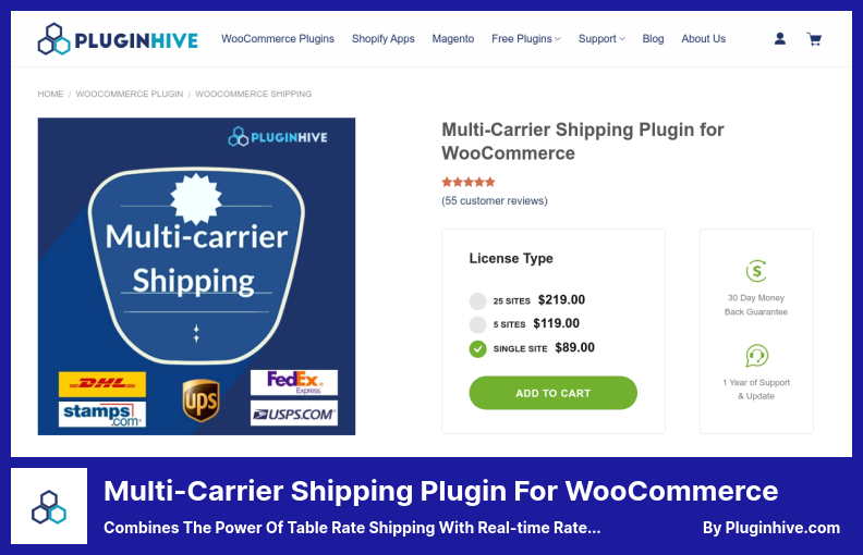 Multi-Carrier Shipping Plugin - テーブルレート配送のパワーとリアルタイムレートを組み合わせます