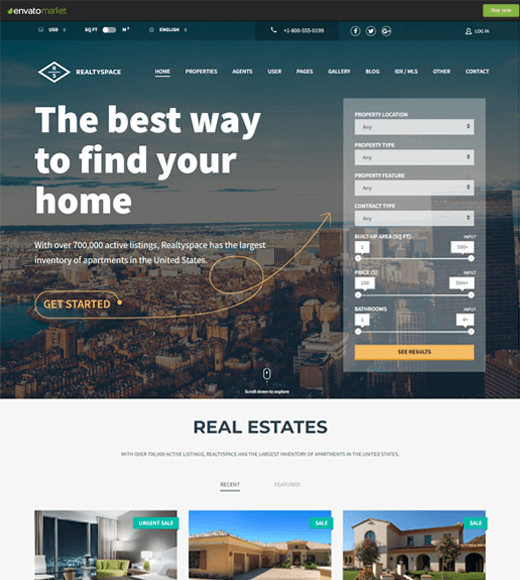 Realty Space Theme-Demo