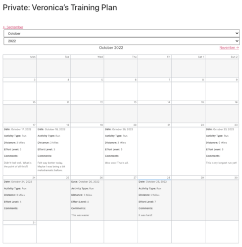 Un calendrier d'activités avec des vues formidables