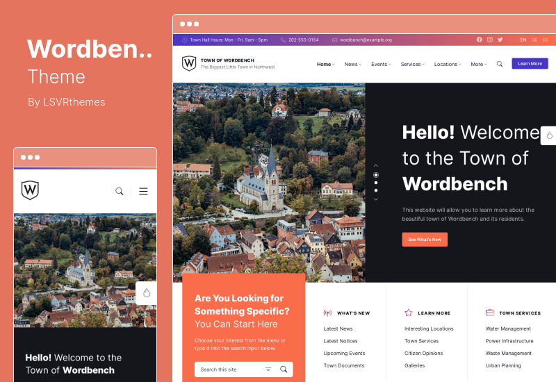 Thème Wordbench - Thème WordPress pour les administrations municipales et locales