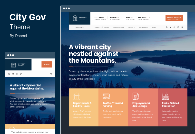 CityGov Theme - Тема WordPress для городских властей и муниципалитетов