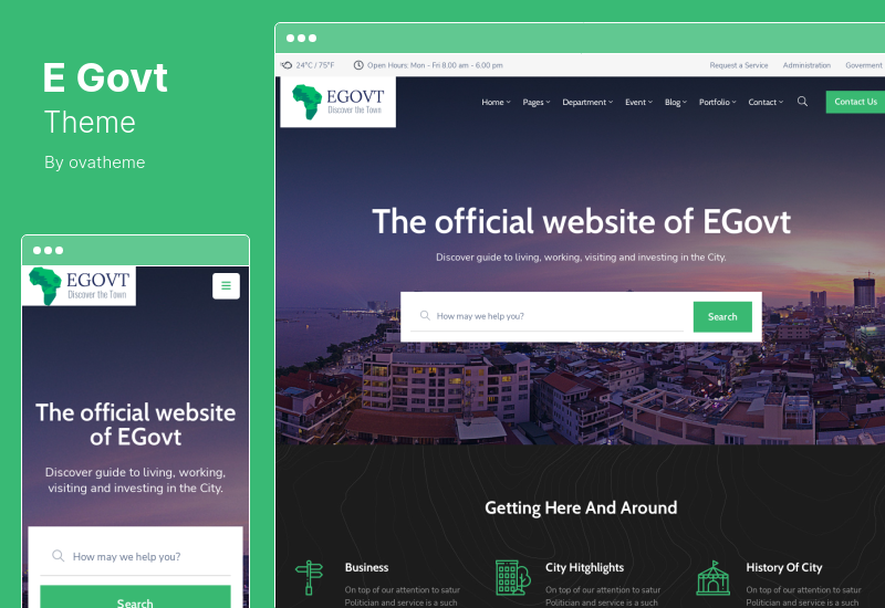 EGovt Theme - WordPress-Theme der Stadtverwaltung