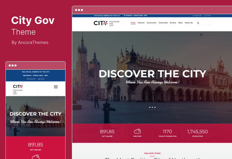 City Gov Theme - политическая тема WordPress для городского правительства и муниципального портала