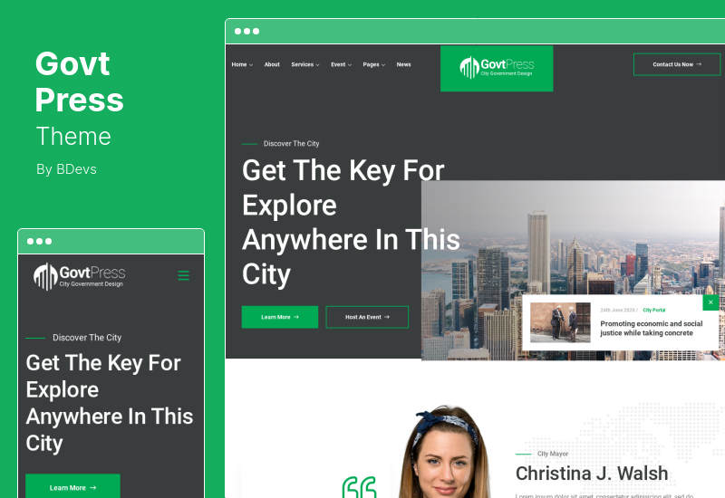 Tema GovtPress - Tema WordPress Kota dan Pemerintah