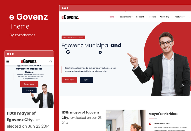 Tema eGovenz - Tema WordPress do Governo da Cidade