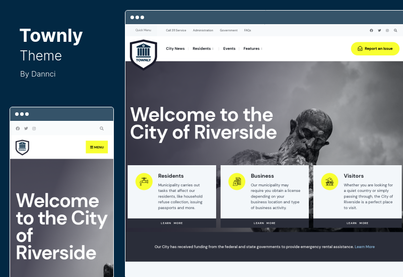 Townly Theme - Tema de WordPress para gobiernos y municipios