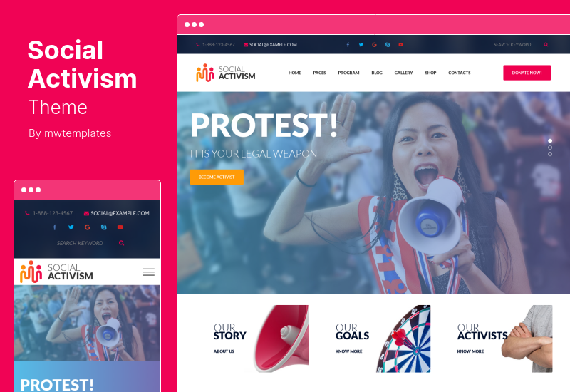 Sosyal Aktivizm Teması - Sivil Toplum Kuruluşları WordPress Teması