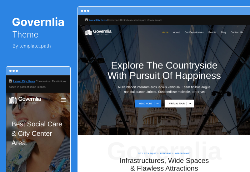 Governlia Theme - 市政和政府 WordPress 主题