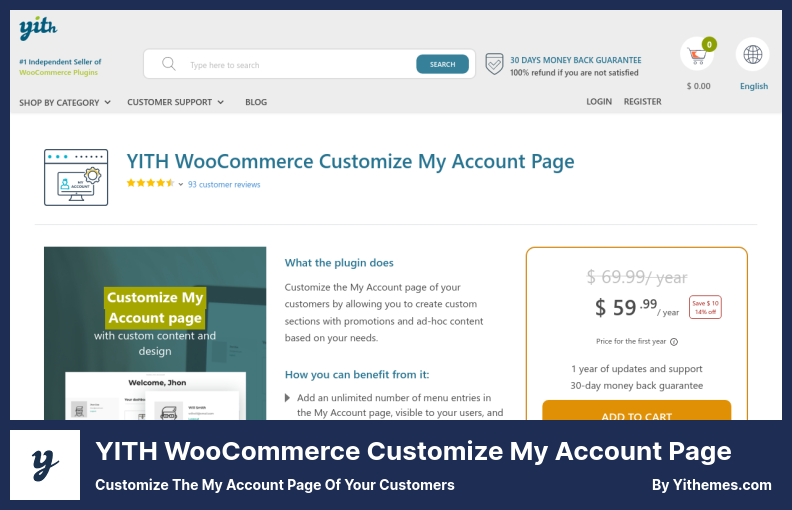 YITH WooCommerce Customize My Account Page Plugin - Passen Sie die My Account-Seite Ihrer Kunden an